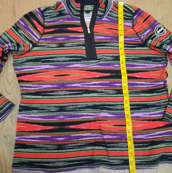 Lauren RALPH LAUREN Active Multicolor Pullover Long Sleeve Pullover - Picture 7 of 8